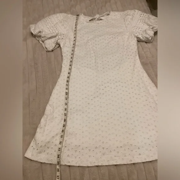 Free People Apricot Rose Mini Dress. Eyelet dress - Picture 14 of 14
